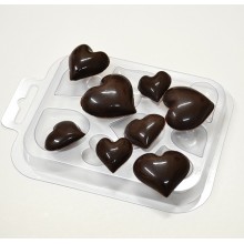 Форма для отливки шоколада "Шоко-сердечки"